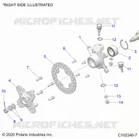 SOSPENSIONI ANTERIORI HUB, KNUCKLE AND BRAKE DISC