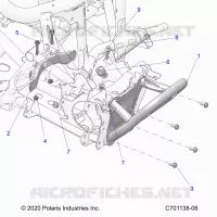 CHASSIS, MOUNTING, FRONT GEARCASE AND PARAURTI ANTERIORE