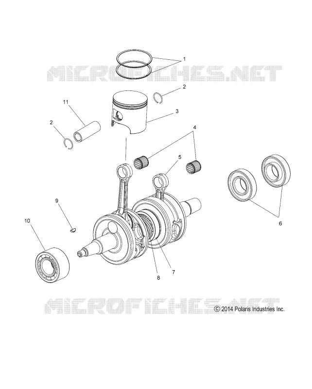 MOTORE, PISTON AND CRANKSHAFT