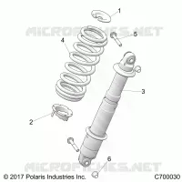 SUSPENSION, REAR SHOCK MONTAGGIO