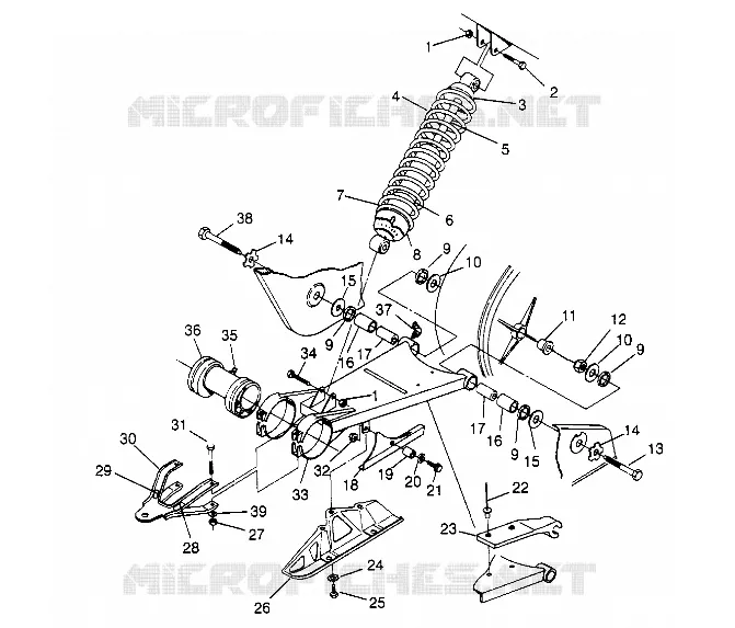 SWING ARM   SHOCK SPORTSMAN 4X4 W948040 (4926842684B013)