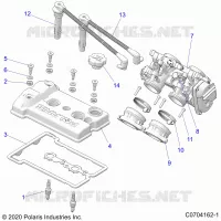 ENGINE, THROTTLE BODY AND VALVOLA COPERTURA