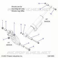 SUSPENSION, SHOCK MONTAGGIO, REAR SUSP.