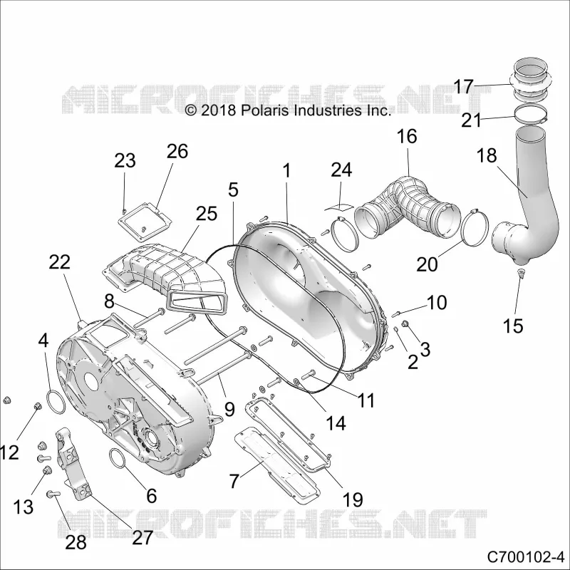 TRASMISSIONE, CLUTCH COVER AND DUCTING