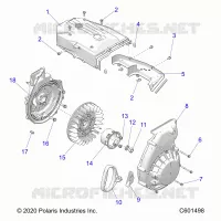 ENGINE, BLOWER HOUSING AND AUTOAVVOLGENTE