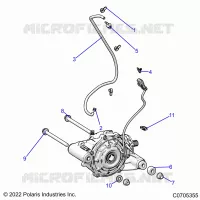 TRASMISSIONE, FRONT GEARCASE MOUNTING