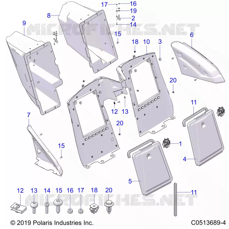 CARROZZERIA POSTERIORE STORAGE COMPARTMENTS
