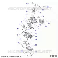 ENGINE, CRANKCASE AND ALBERO MOTORE