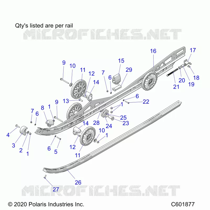 SUSPENSION, RAIL BEAM LH/RH