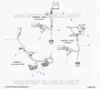 ELETTRICO, WIRE HARNESS, HOOD, ELECTRIC START