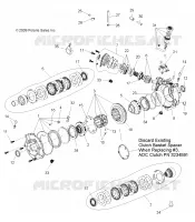 TRASMISSIONE, FRONT SCATOLA DEGLI INGRANAGGI and MOUNTING