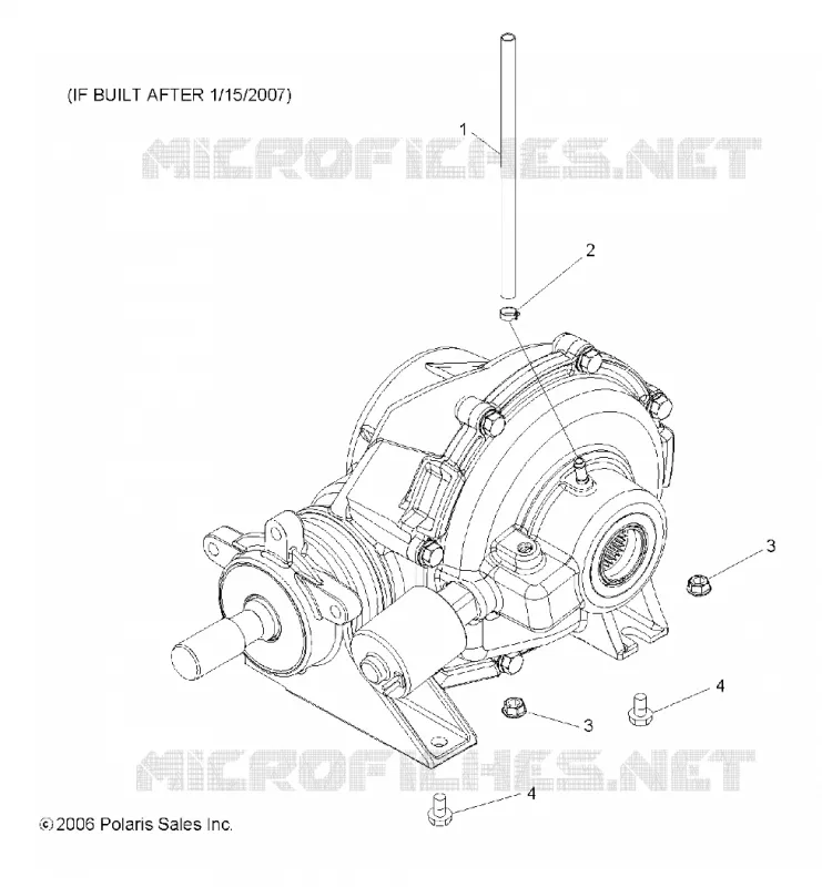 SCATOLA DEGLI INGRANAGGI, MOUNTING, REAR (BUILT AFTER 1/15/07)