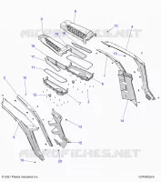 CARROZZERIA POSTERIORE FENDERS AND BEZELS-Z24NMC99AM/BM (C0705025-9)