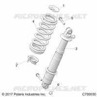 SUSPENSION, REAR SHOCK MONTAGGIO