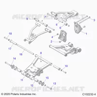 SOSPENSIONE POSTERIORE CONTROL ARM, MOUNTING