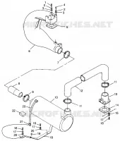 IMPIANTO DI SCARICO SLT 780 B964588 and  Intl. SLT 780 I964588 (4935683568B004)