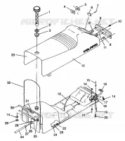 MONTAGGIO SEDILE   SERBATOIO 500 EFI 0963774 and EUROPEAN 500 EFI E963774 (4936183618A007)