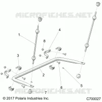 SUSPENSION, REAR BARRA DI STABILIZZAZIONE