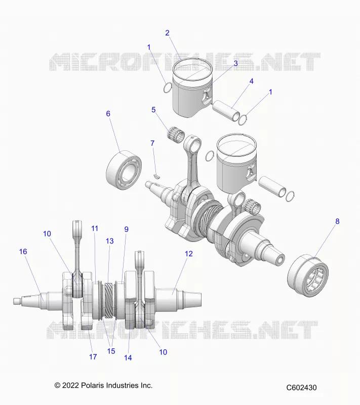 ENGINE, PISTON AND ALBERO MOTORE