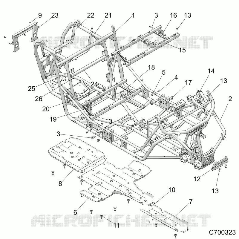 CHASSIS, TELAIO PRINCIPALE AND SKID PLATES