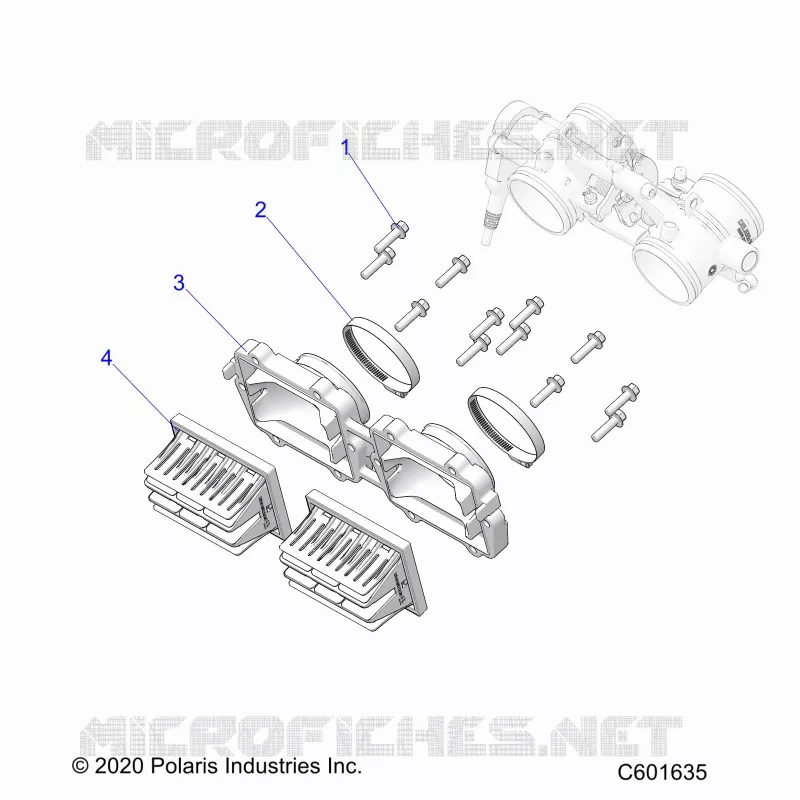 ENGINE, REED VALVE AND CORPO FARFALLATO ADAPTOR -S24TDL8RS (C601635)