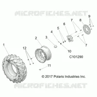 RUOTAS, FRONT TIRE AND BRAKE DISC