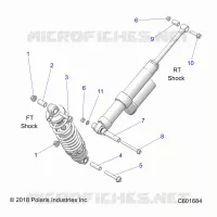 SUSPENSION, SHOCK MONTAGGIO, REAR SUSP.