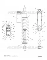 SUSPENSION, AMMORTIZZATORE POSTERIORE TRACK, W/RES.