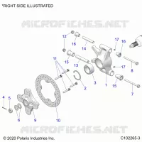 SOSPENSIONE POSTERIORE HUBS, CARRIER AND BRAKE DISC