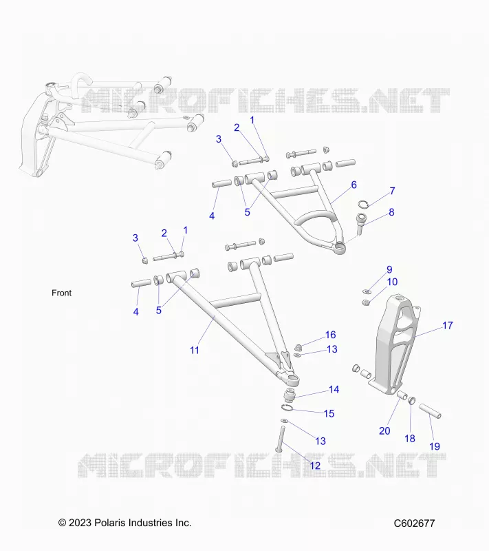 SOSPENSIONI ANTERIORI, CONTROL ARMS AND SPINDLE