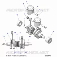 ENGINE, PISTON AND ALBERO MOTORE