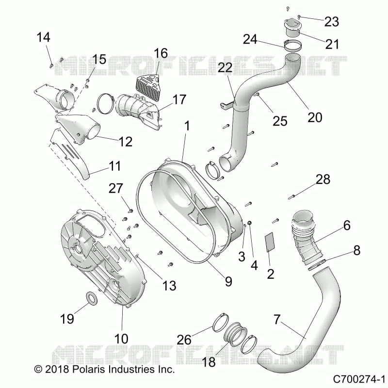 TRASMISSIONE, CLUTCH COVER AND DUCTING