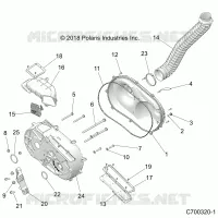 DRIVE TRAIN, COPERCHIO FRIZIONE AND DUCTING