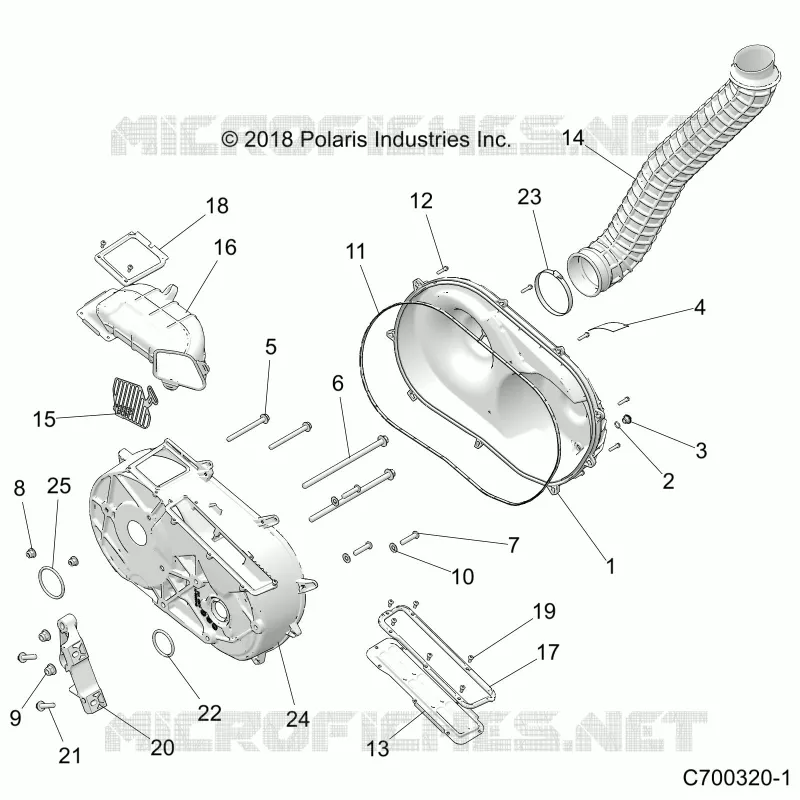 DRIVE TRAIN, COPERCHIO FRIZIONE AND DUCTING