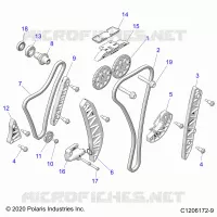ENGINE, TIMING AND OIL CATENA DRIVES