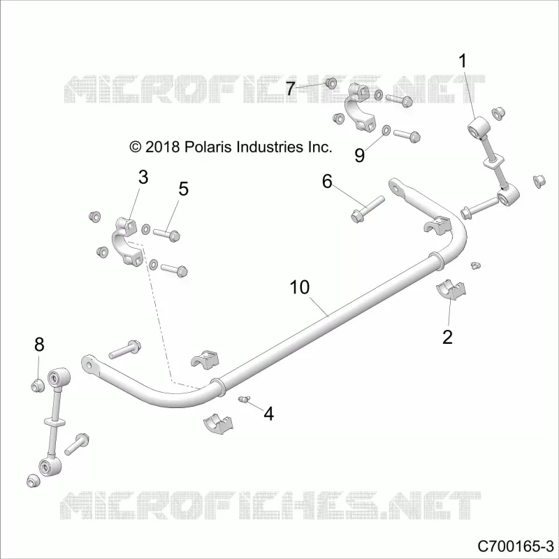 SUSPENSION, REAR BARRA DI STABILIZZAZIONE