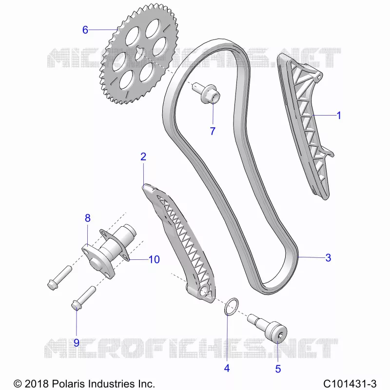 CAM CATENA AND TENSIONER