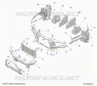 PARAURTI ANTERIORE, FACIA, GRILLE, AND FLARES