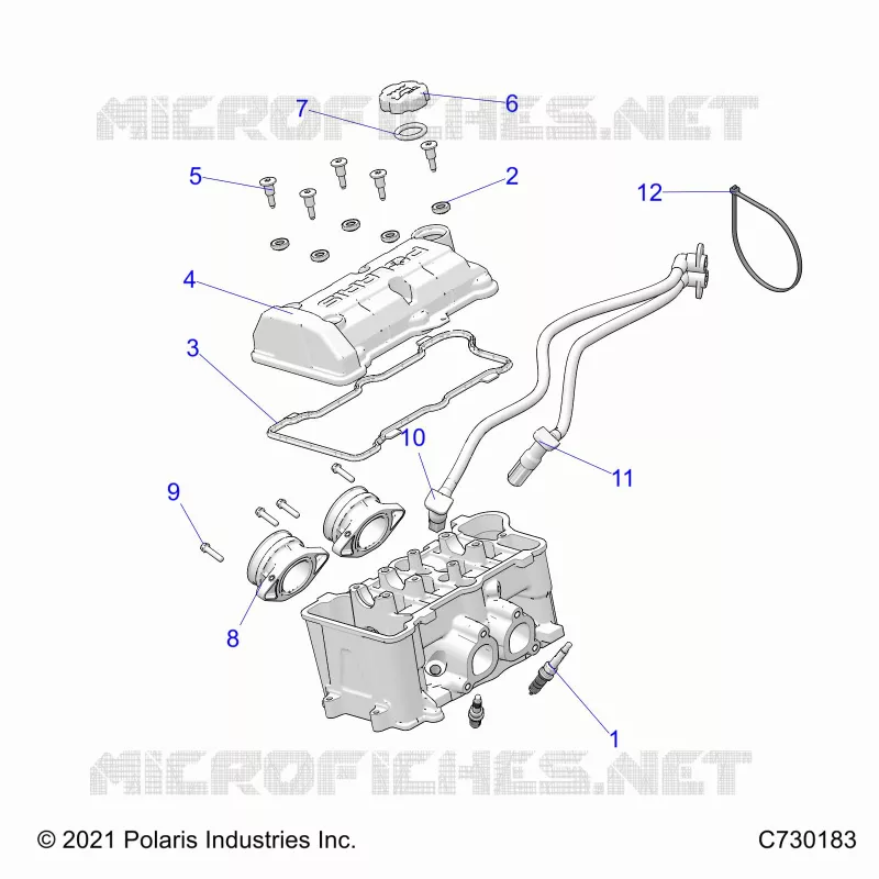 ENGINE, THROTTLE BODY AND VALVOLA COPERTURA