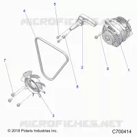 ENGINE, ENGINE, ALTERNATORE, FAN AND BELT