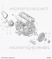 ENGINE, ALTERNATORE, FLYWHEEL, AND STARTER