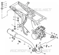 IMPIANTO DI SCARICO XPRESS 300 W97CA28C and  XPRESS 400L W97CA38C (4939603960B002)