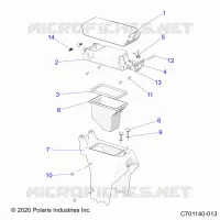 CENTER CONSOLE,STORAGE- Z23RGL2KAJ/BJ/KAK/BK (C701140-013)