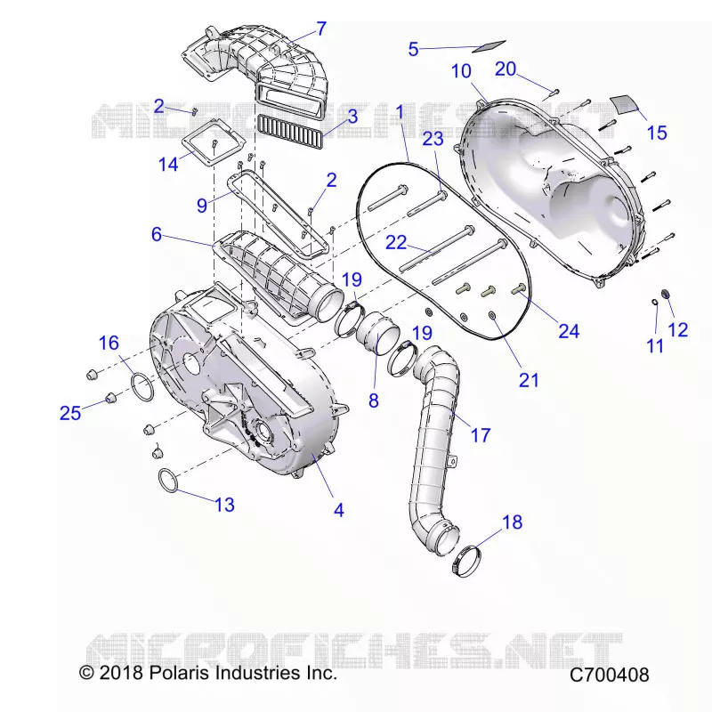 TRASMISSIONE, CLUTCH COVER AND DUCTING