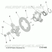 SOSPENSIONE POSTERIORE HUB AND BEARING CARRIER
