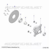 RUOTAS, FRONT HUB AND BRAKE DISK