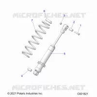 SUSPENSION, AMMORTIZZATORE POSTERIORE TRACK (7045713)
