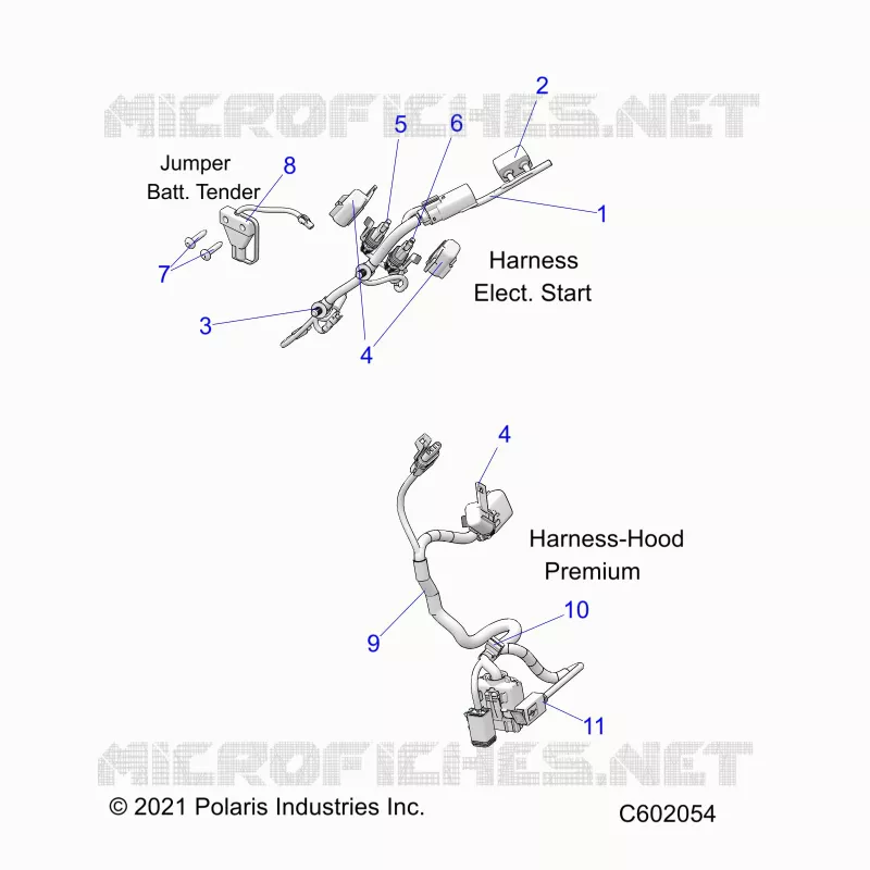 ELETTRICO, WIRE HARNESS, HOOD, ELEC. START