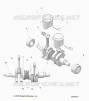 ENGINE, PISTON AND ALBERO MOTORE