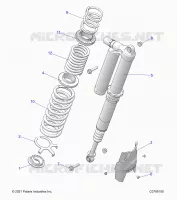 SUSPENSION, REAR SHOCK MONTAGGIO, STANDARD/PREMIUM